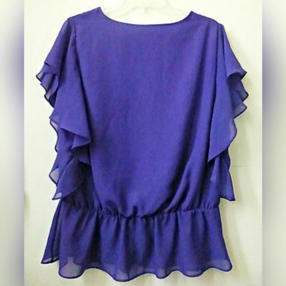 Cato Blouse T-Shirt Top Size M Short Sleeve Loose - Picture 2 of 5